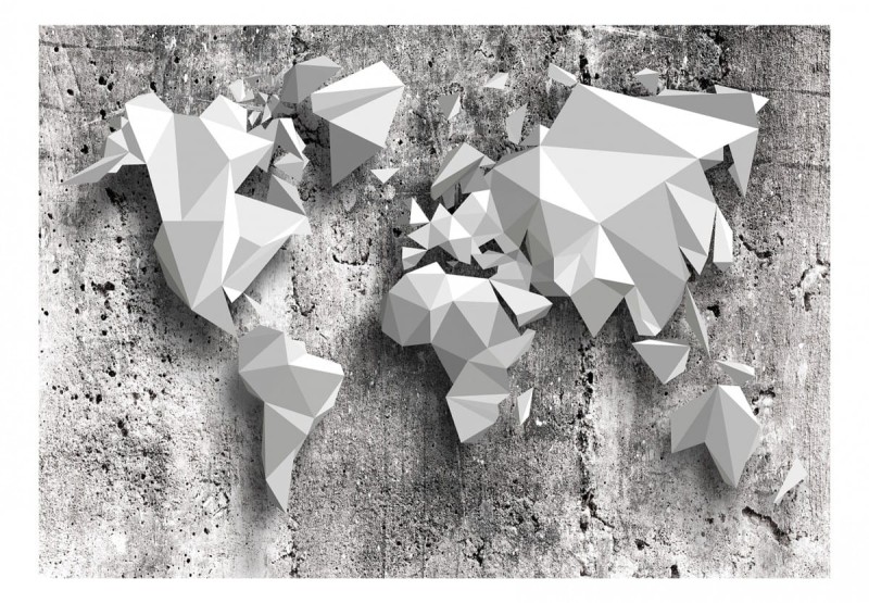 Fototapeta samoprzylepna - Mapa świata: origami