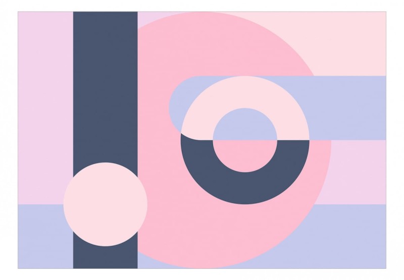 Fototapeta samoprzylepna - Geometryczny wianuszek (fioletowy)