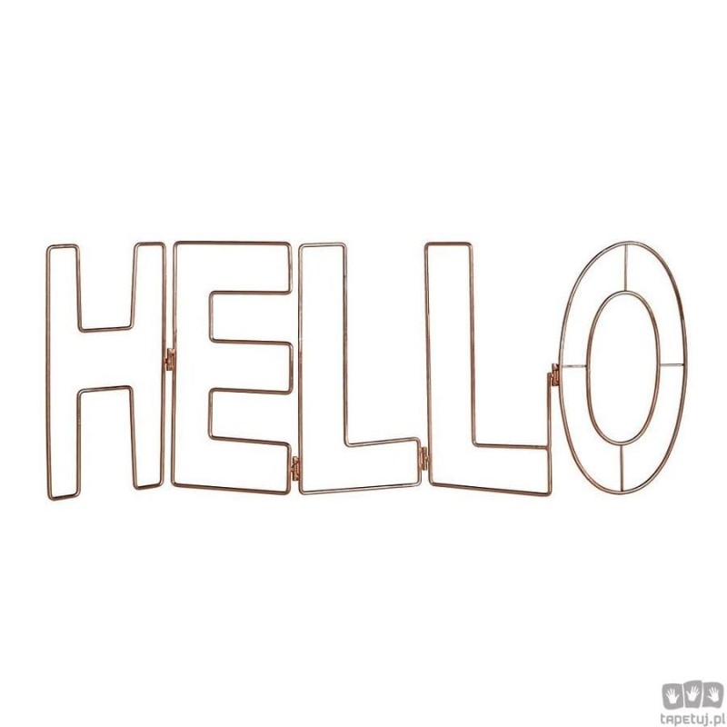 Metalowa dekoracja Napis Hello 104029 Art for the Home