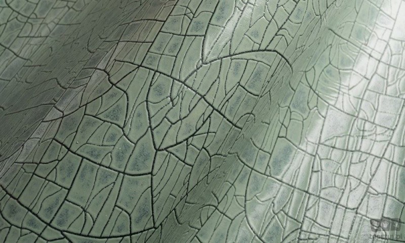 Zielona tapeta z ceramicznym efektem