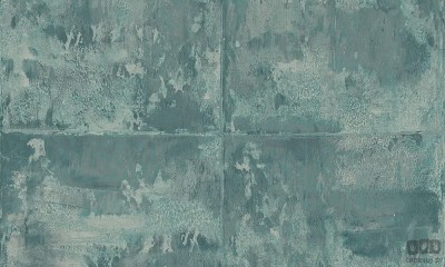 Zielona tapeta z efektem betonowych kafli