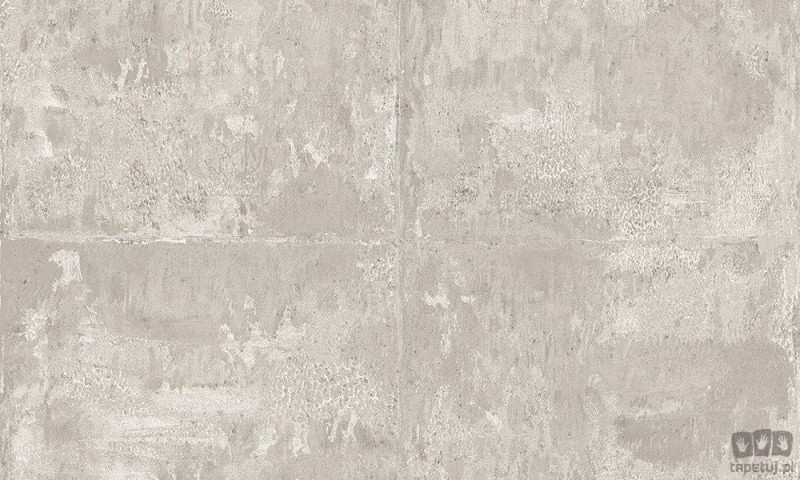 Szara tapeta z efektem betonowych kafli