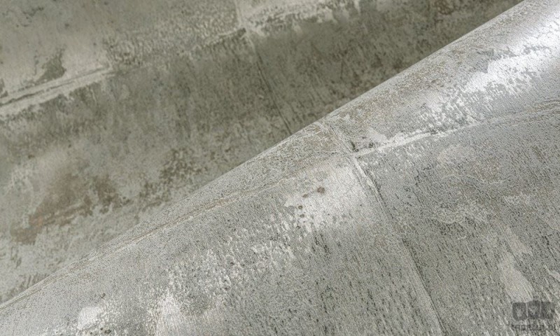 Szara tapeta z efektem betonowych kafli