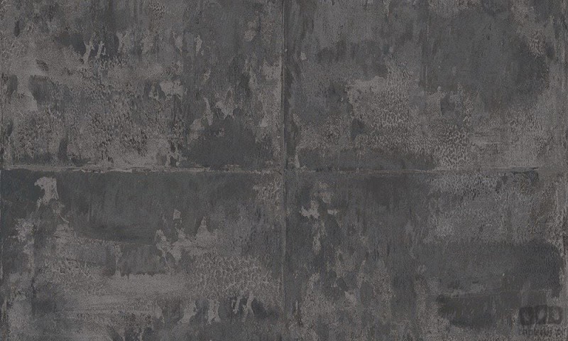 Czarna tapeta z efektem betonowych kafli