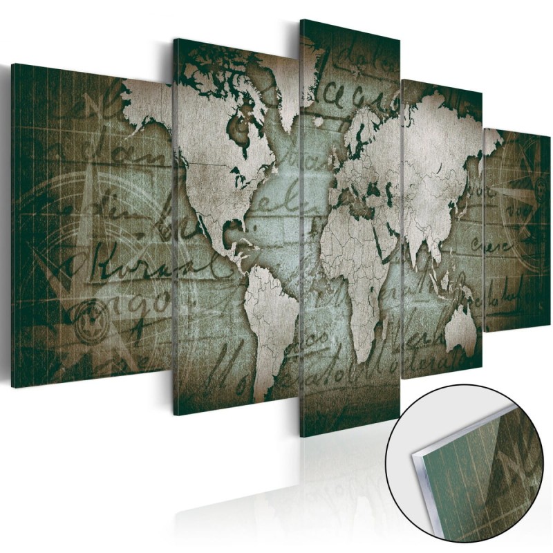Obraz na szkle akrylowym - Plexi: Mapa retro