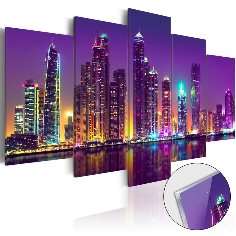 Obraz na szkle akrylowym - Purpurowe noce [Glass]
