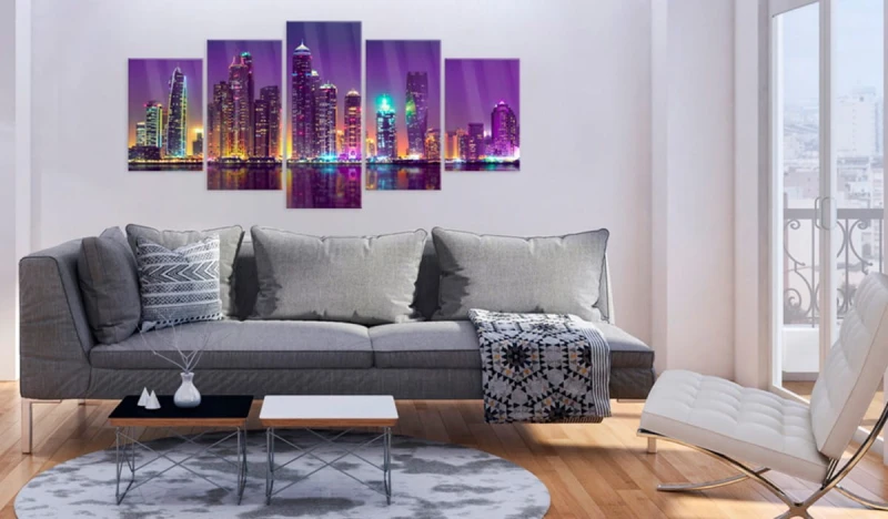 Obraz na szkle akrylowym - Purpurowe noce [Glass]