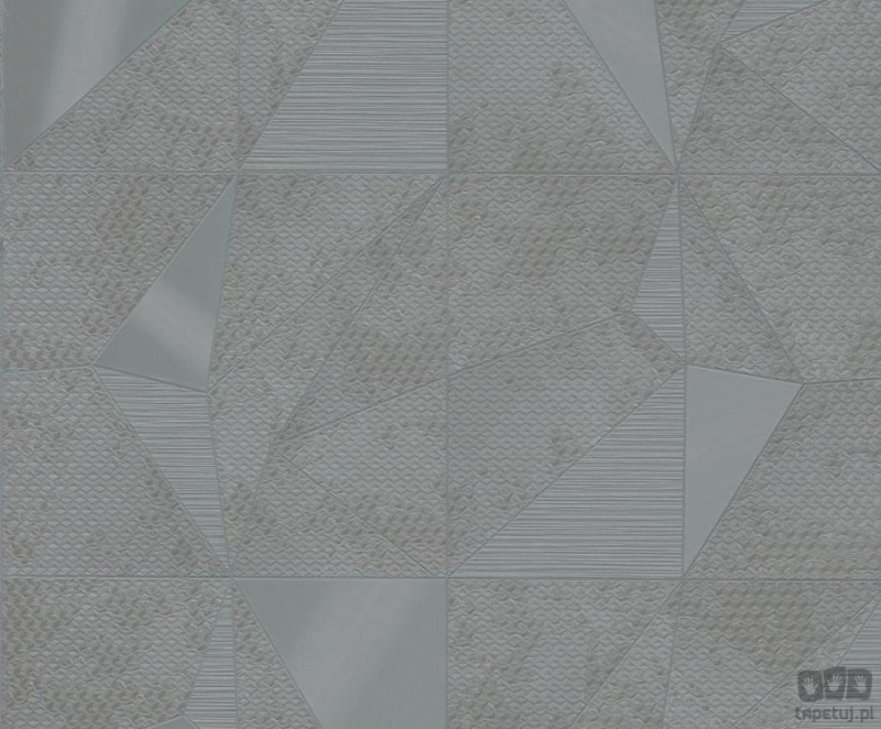 Szara winylowa tapeta na flizelinie geometryczny wzór