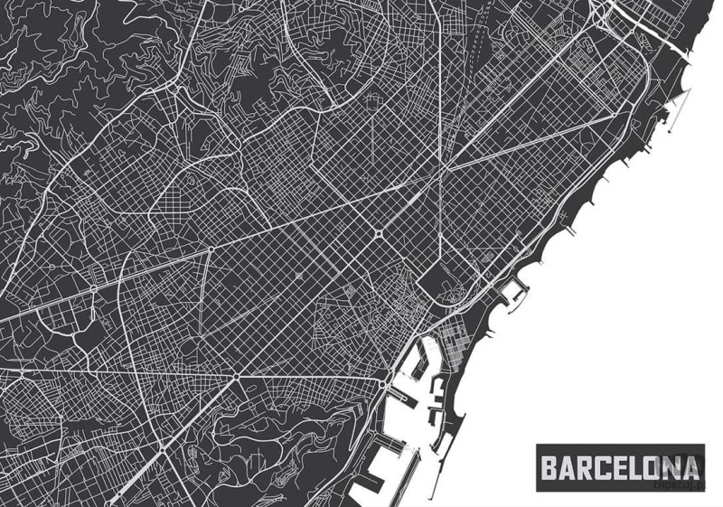 Fototapeta Mapa Barcelony 12745