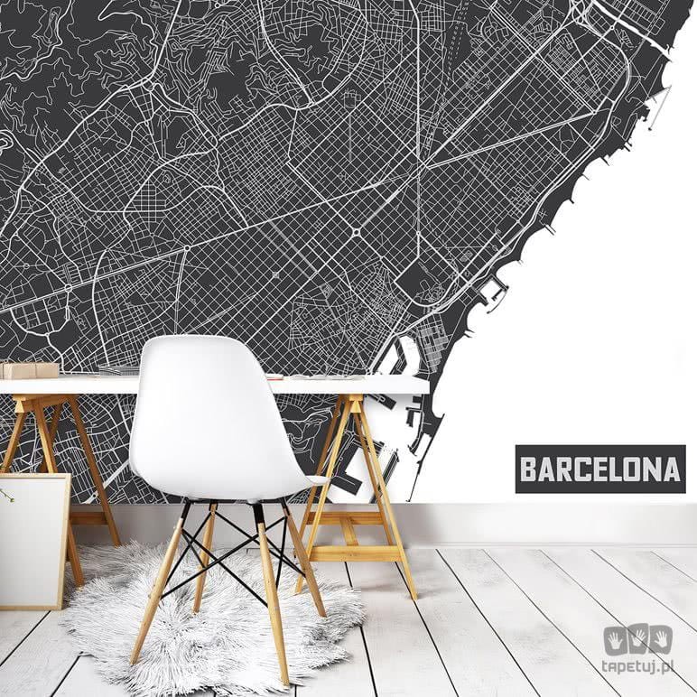 Fototapeta mapa Barcelony