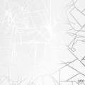 Biała tapeta z geometrycznym srebrnym wzorem