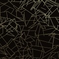 Tapeta w odcieniu czerni z geometrycznym złotym wzorem