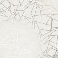 Tapeta w odcieniu kremowego z geometrycznym srebrnym wzorem