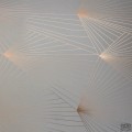 Szara tapeta z miedzianym abstrakcyjnym linearnym wzorem
