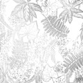 Hothouse silver / white tapeta ścienna Erica Wakerly