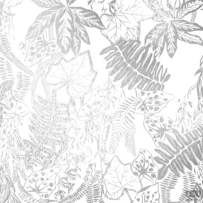 Hothouse silver / white tapeta ścienna Erica Wakerly