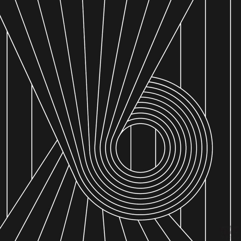 Czarno-biała tapeta z abstrakcyjnym wzorem