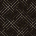 Czarno-złota tapeta z linearnym wzorem