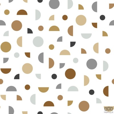 Tapeta ze wzorem geometrycznym retro na białym tle