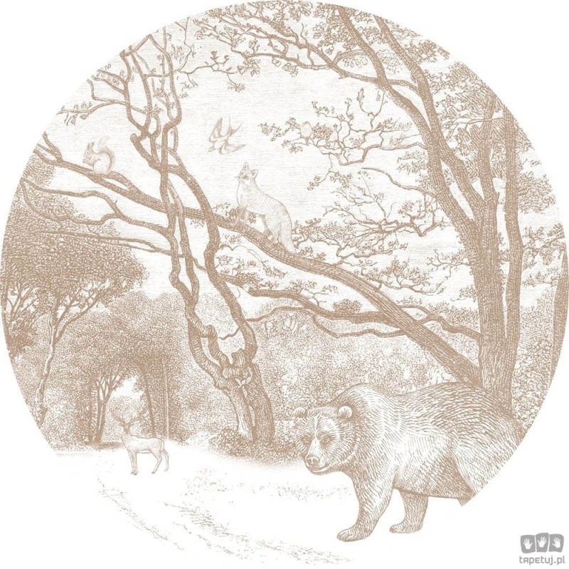 Naklejka okrągła Leśne zwierzęta 159072 Esta Home