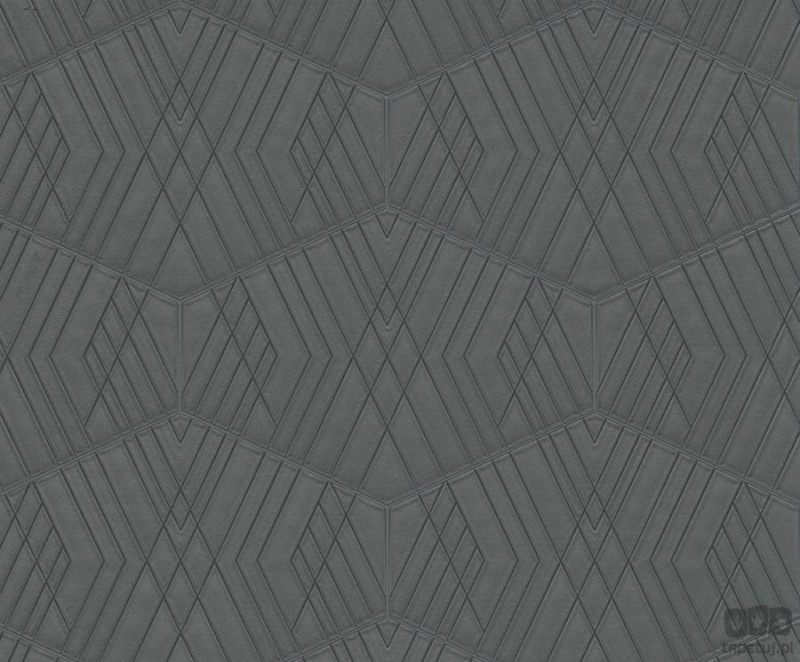 Szara tapeta z linearnym geometrycznym wzorem imitującym kafle