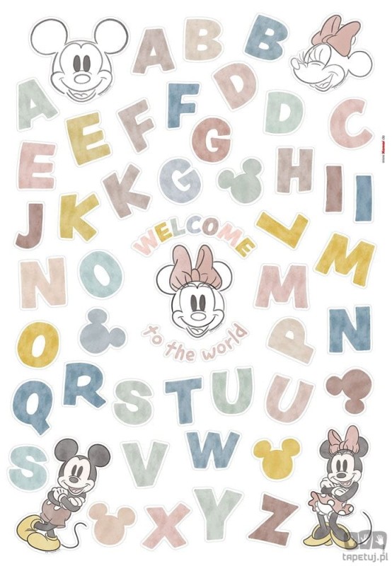 Naklejki ścienne Mickey Alphabet 14110h