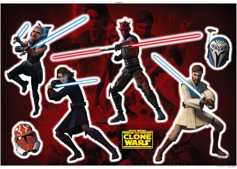 Naklejki ścienne Clone Wars Showdown 14737h