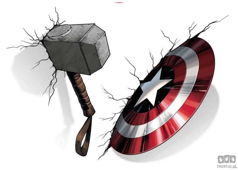 Naklejki ścienne Avengers Hammer & Shield 14743h