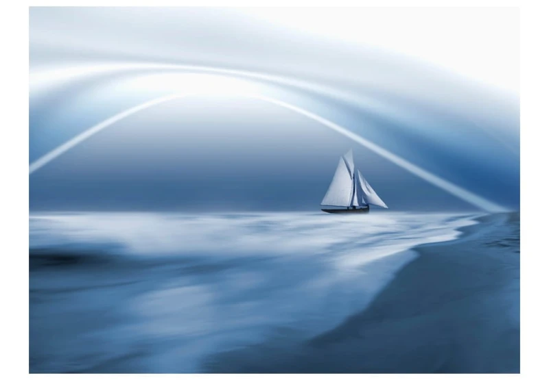 Fototapeta - Lonely sail drifting