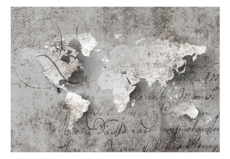 Fototapeta - Mapa i list