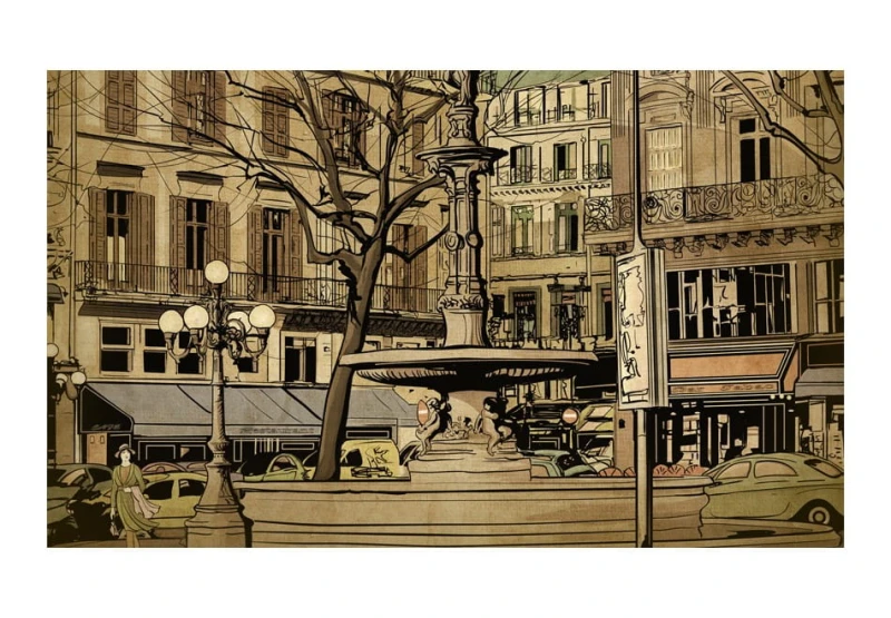 Fototapeta - Parisian fountain