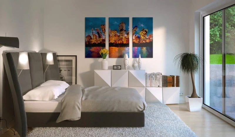 Obraz - Mad  city - triptych
