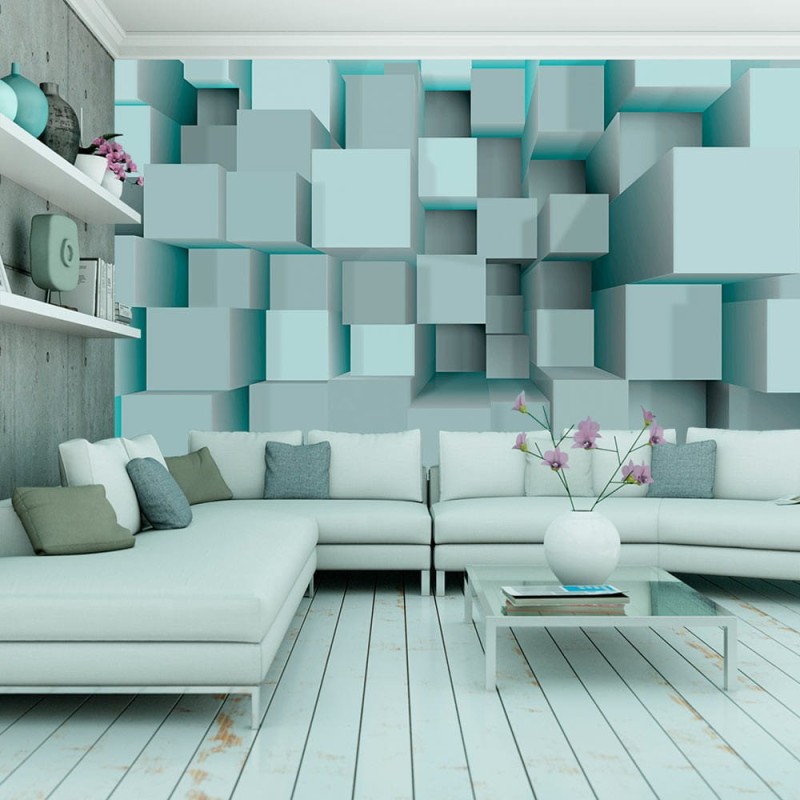 Fototapeta - Niebieskie puzzle