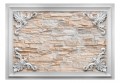 Fototapeta - Cegła w ramce (pomarańczowy)