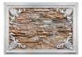 Fototapeta - Cegła w ramce (brązowy)