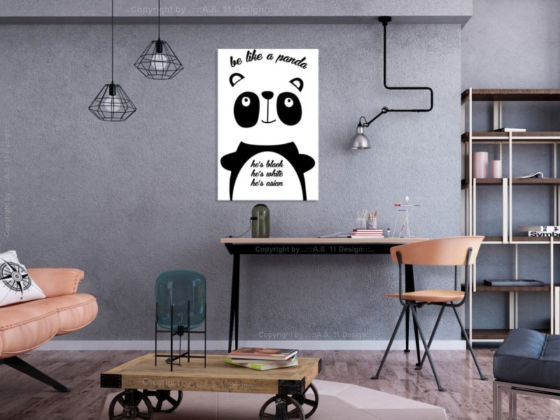 Obraz - Be like a panda (1-częściowy) pionowy