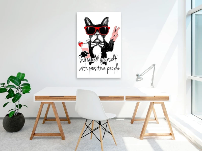 Obraz - Surround yourself with positive people (1-częściowy) pionowy