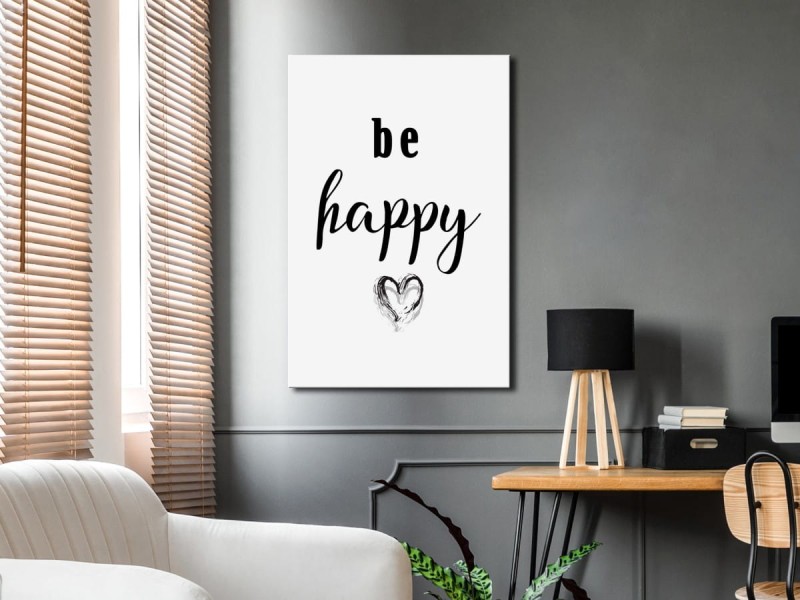 Obraz - Be happy (1-częściowy) pionowy