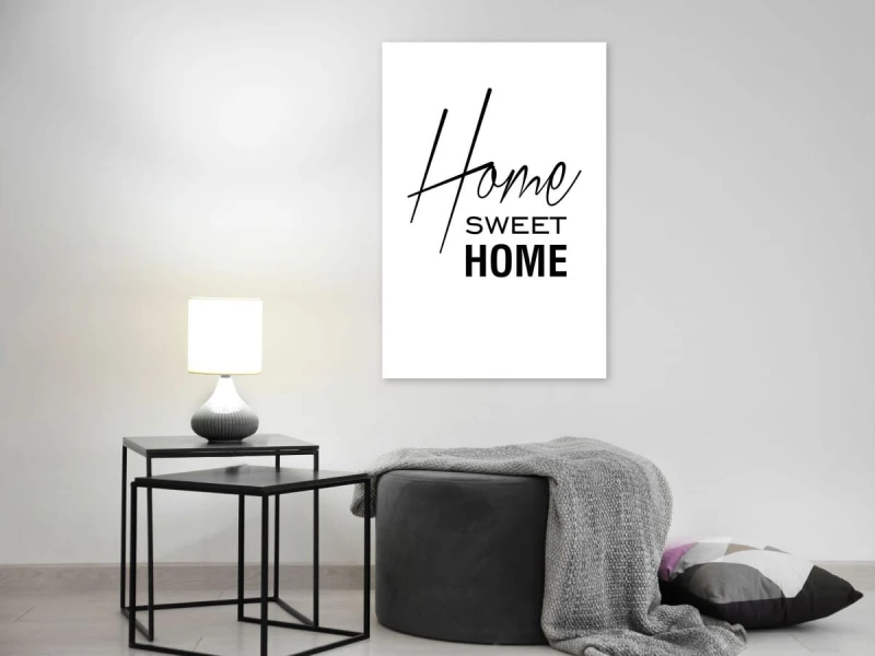 Obraz - Black and White: Home Sweet Home (1-częściowy) pionowy
