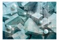 Fototapeta samoprzylepna - Betonowe sześciany (zielony)