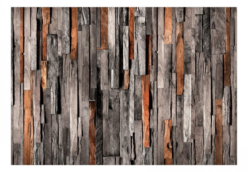 Fototapeta samoprzylepna - Drewniana kotara (szaro-brązowy)