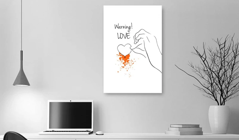 Obraz - Warning! Love (1-częściowy) pionowy