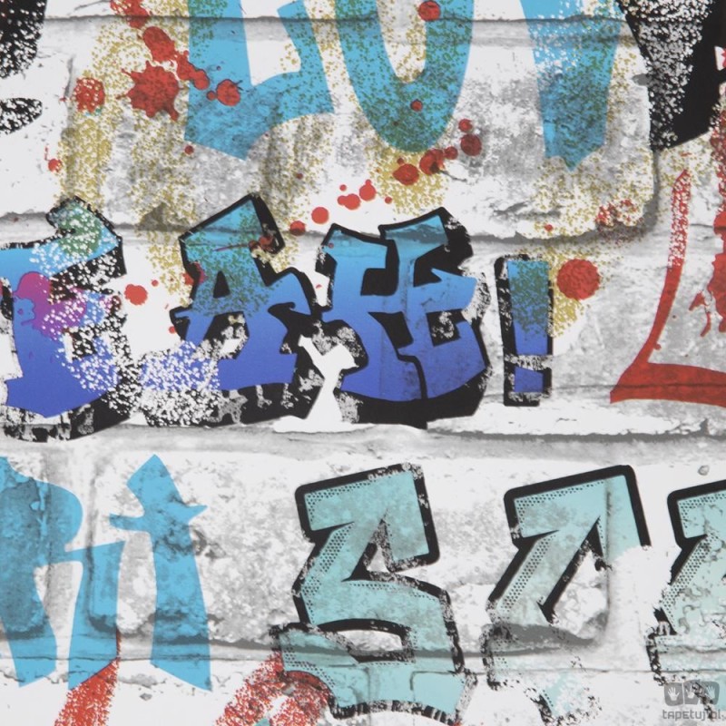 Tapeta papierowa z motywem graffiti w amerykańskim stylu