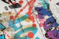 Tapeta papierowa z motywem graffiti w amerykańskim stylu