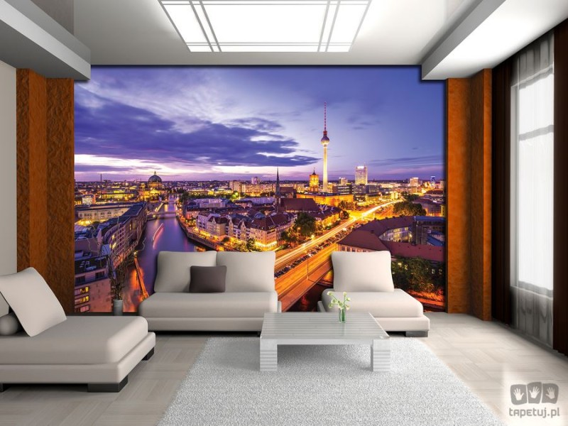 Fototapeta panorama Berlina nocą