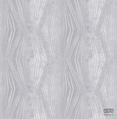 Szara tapeta geometryczna ze srebrnymi refleksami
