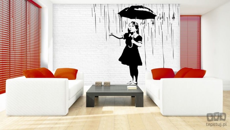 Fototapeta Banksy Dziewczynka z parasolem