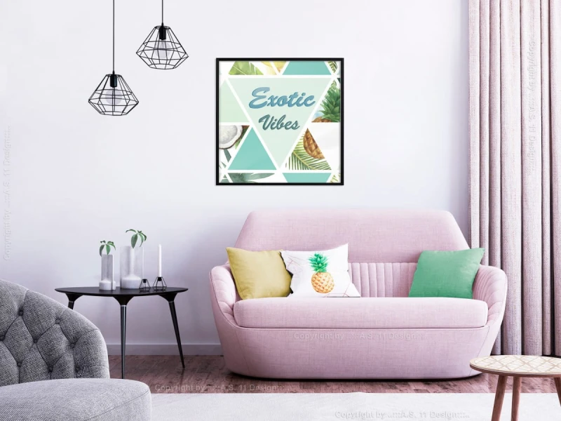 Plakat - Tropikalna mozaika (kwadratowy)