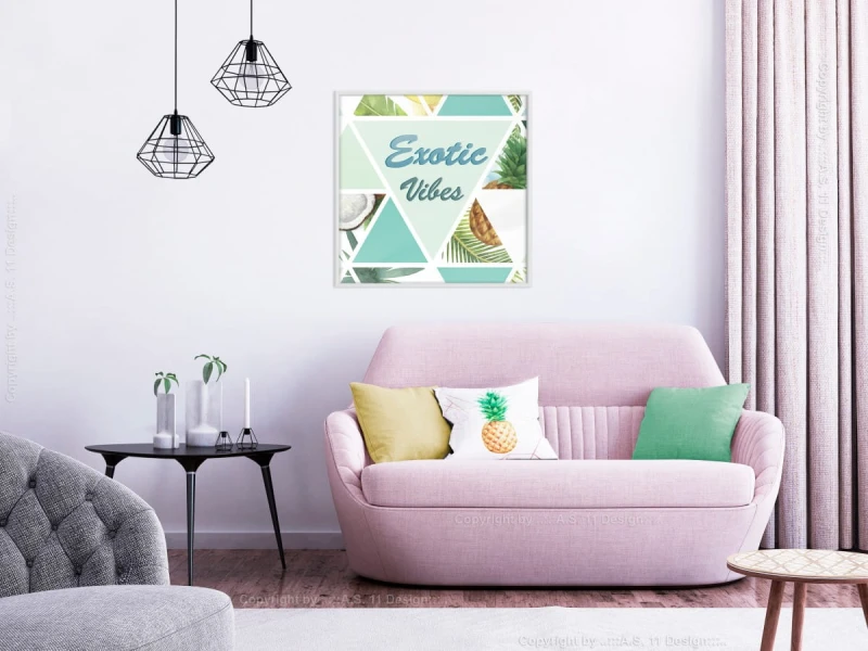 Plakat - Tropikalna mozaika (kwadratowy)