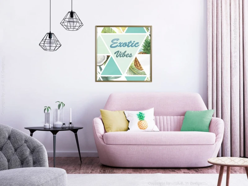 Plakat - Tropikalna mozaika (kwadratowy)
